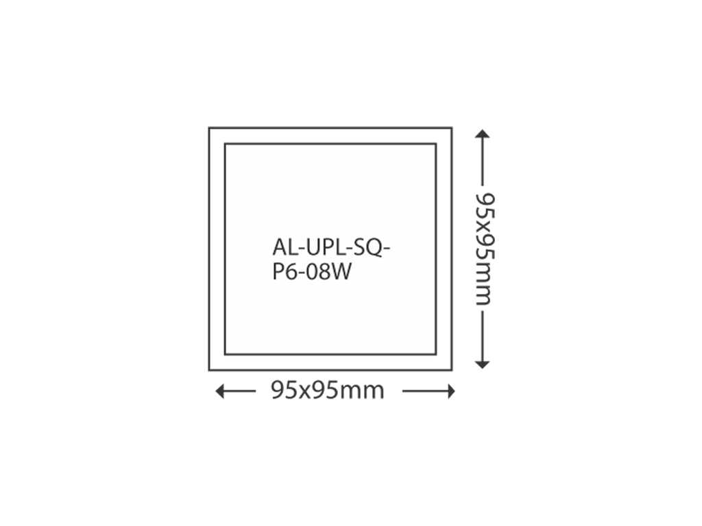 LED Ultra Slim Panel Light - Square - 08W - 3000K