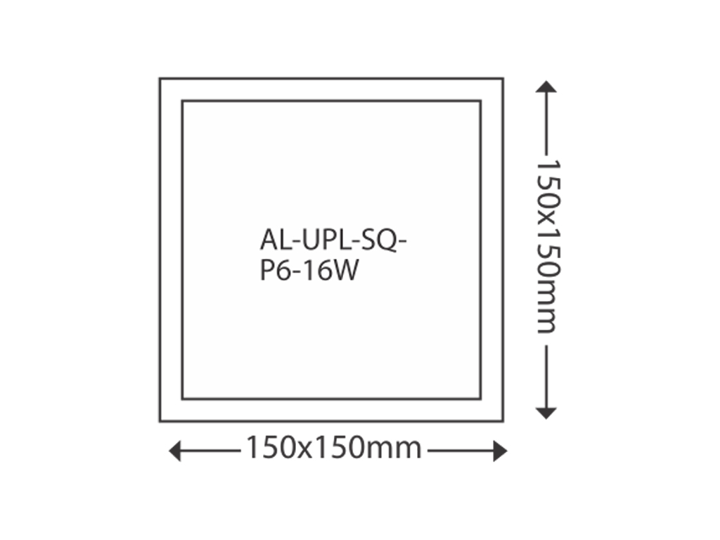 LED Ultra Slim Panel Light - Square - 16W - 6500K